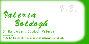 valeria boldogh business card