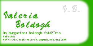 valeria boldogh business card